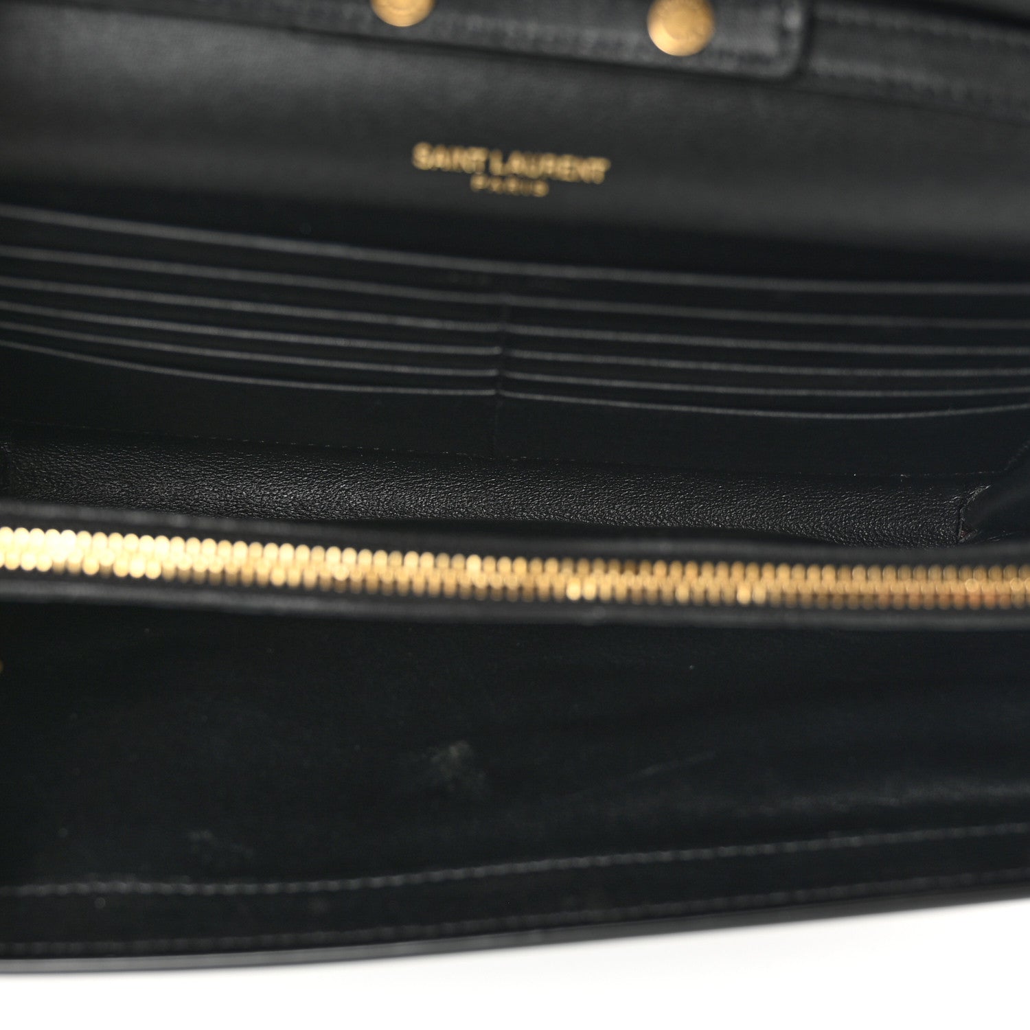 Saint Laurent Patent Monogram Chain Wallet Tortoiseshell 4 of 8