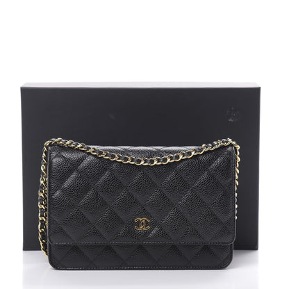 Chanel Caviar Quilted Wallet On Chain WOC Black 12 of 12