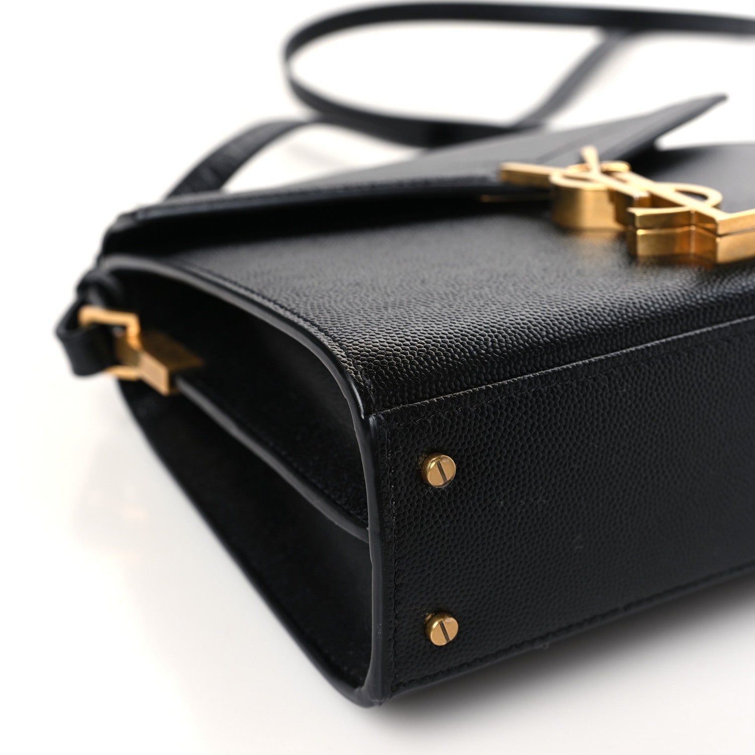 Saint Laurent Grain de Poudre Mini Classic Monogram Cassandra Top Handle Black 7 of 8