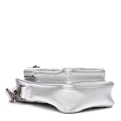 Chanel Metallic Calfskin Camera Case Silver 4 of 11