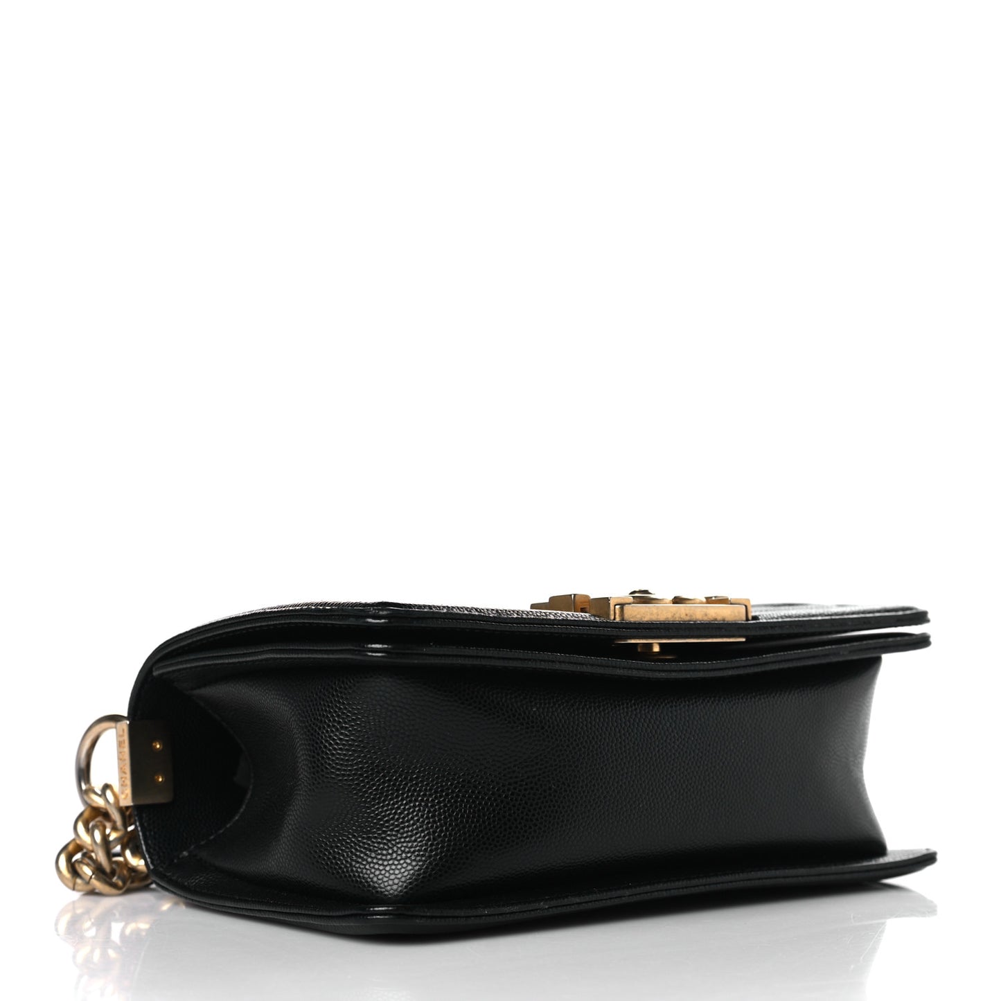 Caviar Quilted Small Boy Flap Black