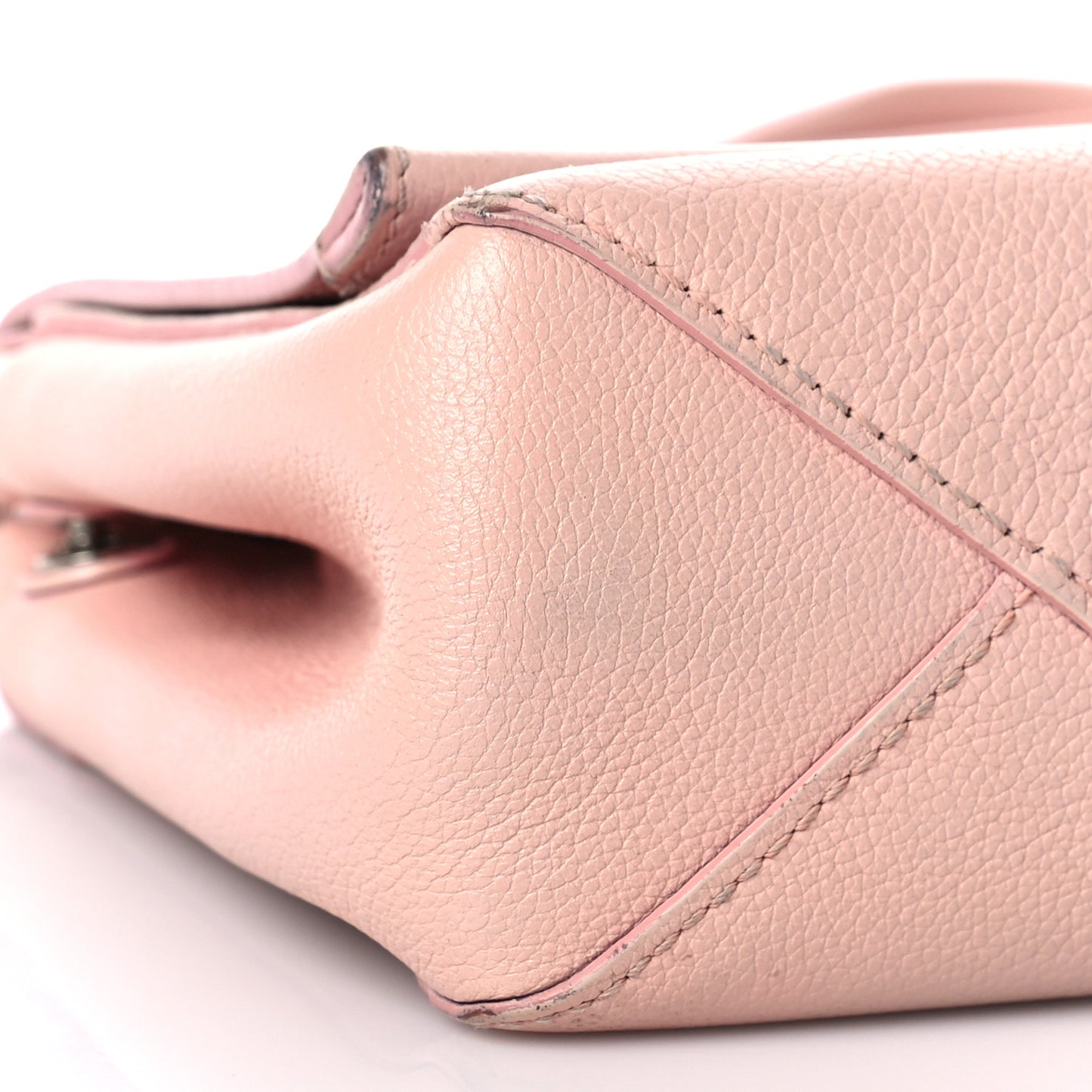 Calfskin Lockme II Chain Bag BB Rose Ballerine