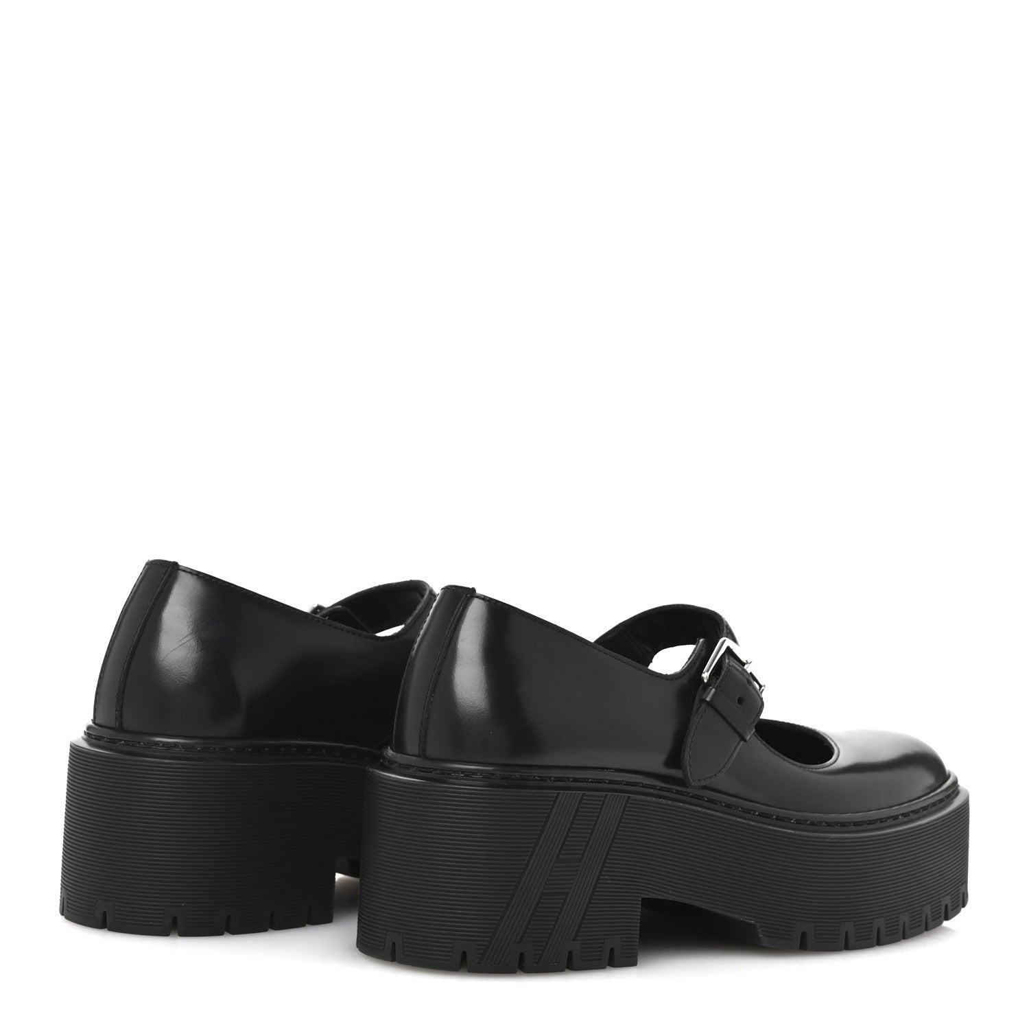 Hermes Glazed Calfskin Hoxton Oxford 35 Black 5 of 9