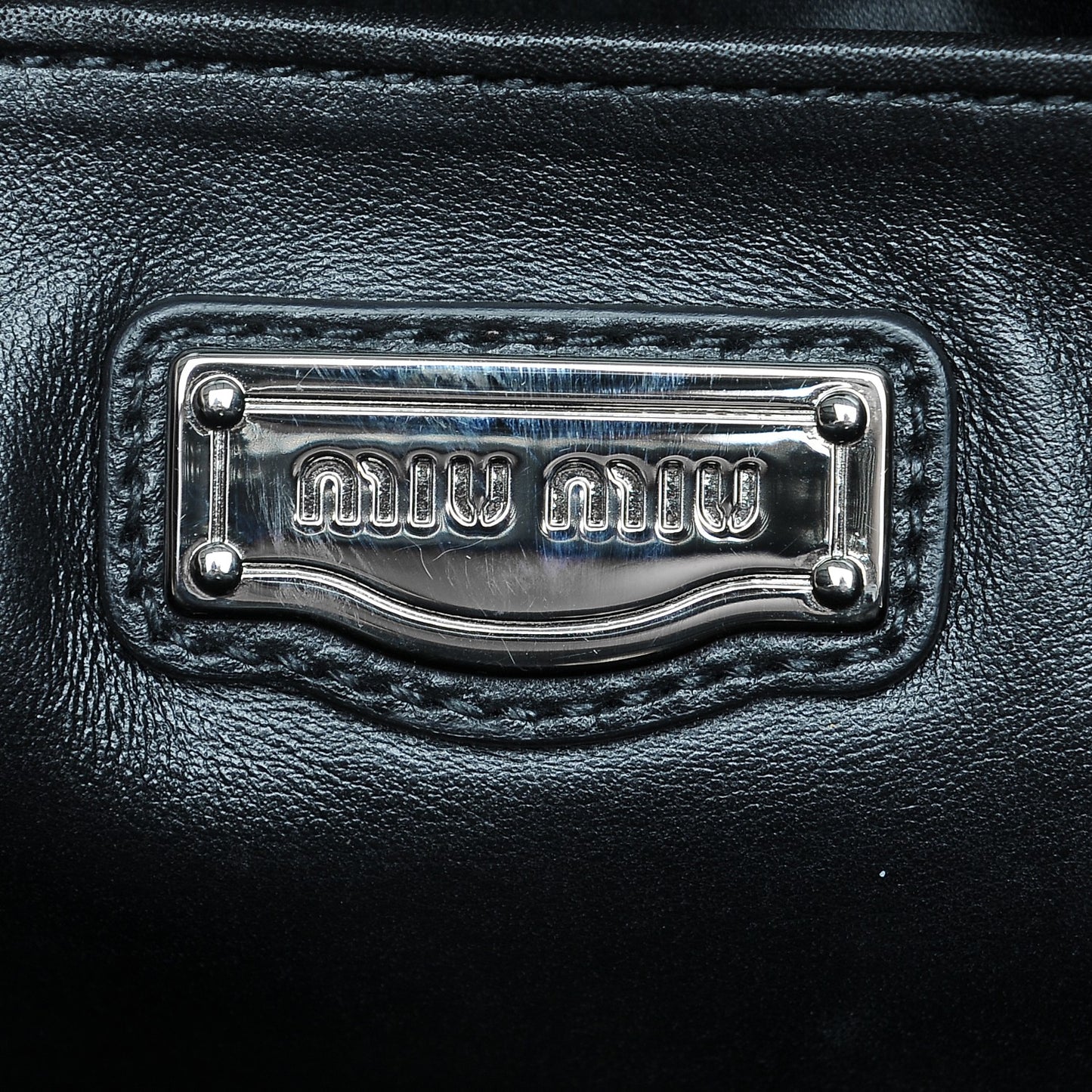 Soft Calf Studded Top Handle Bag Nero Black