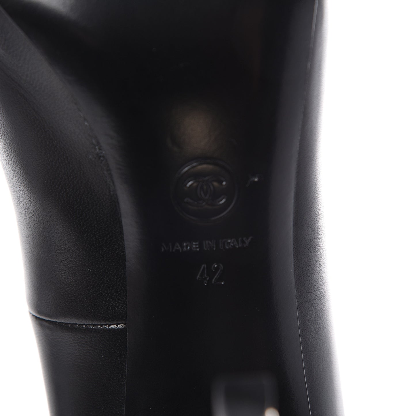 Lambskin CC Pumps 42 Black