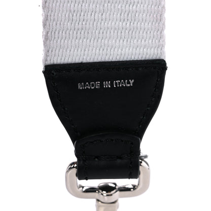 Fendi Canvas Calfskin FF 1974 Studded Strap You Black White 4 of 6
