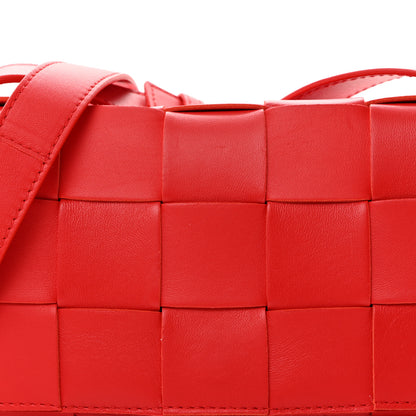 Bottega Veneta Lambskin Maxi Intrecciato Small Cassette Crossbody Bag Redstone 8 of 10