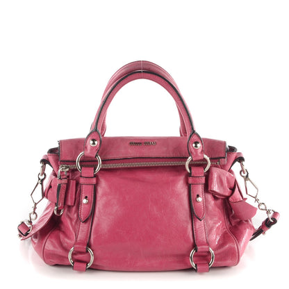 Miu Miu Vitello Lux Mini Bow Bag Pink 1 of 7