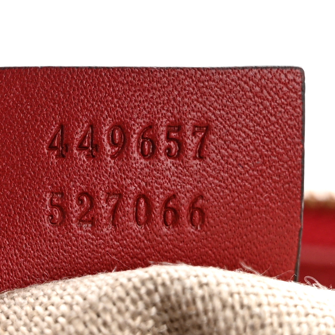Soft Microguccissima Dome Satchel Red