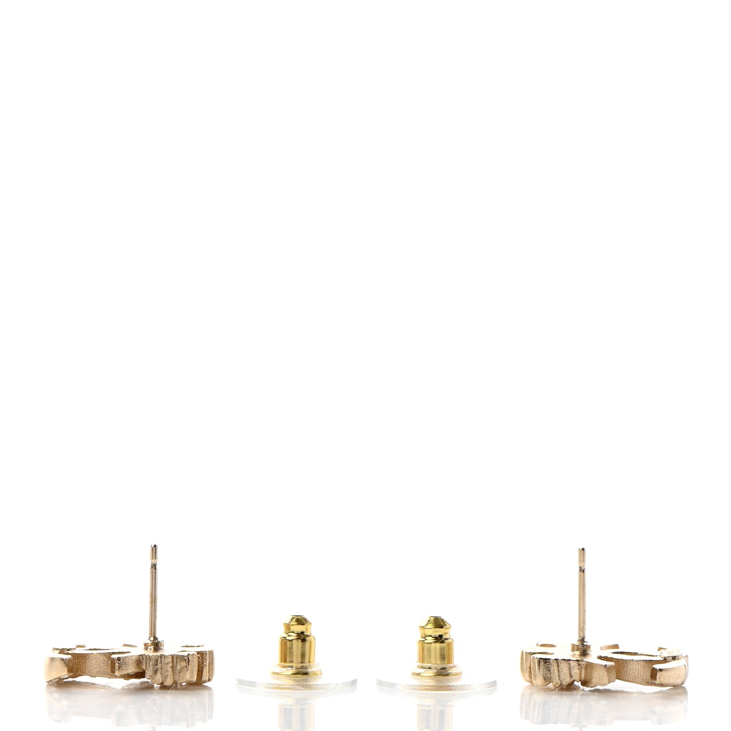 Crystal CC Crown Earrings Gold