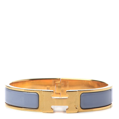 Hermes Enamel Narrow Clic Clac H Bracelet PM Bleu Lin 1 of 5