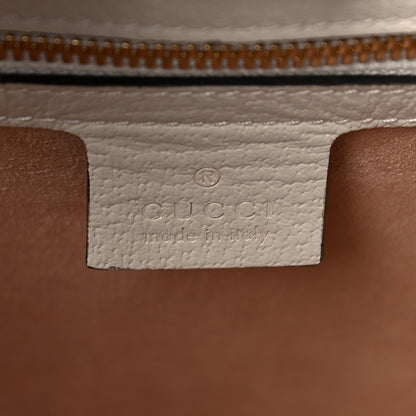 Gucci GG Supreme Monogram Textured Calfskin Les Pommes Small Retro Interlocking G Tote Bag Beige Multicolor Mystic White 5 of 10