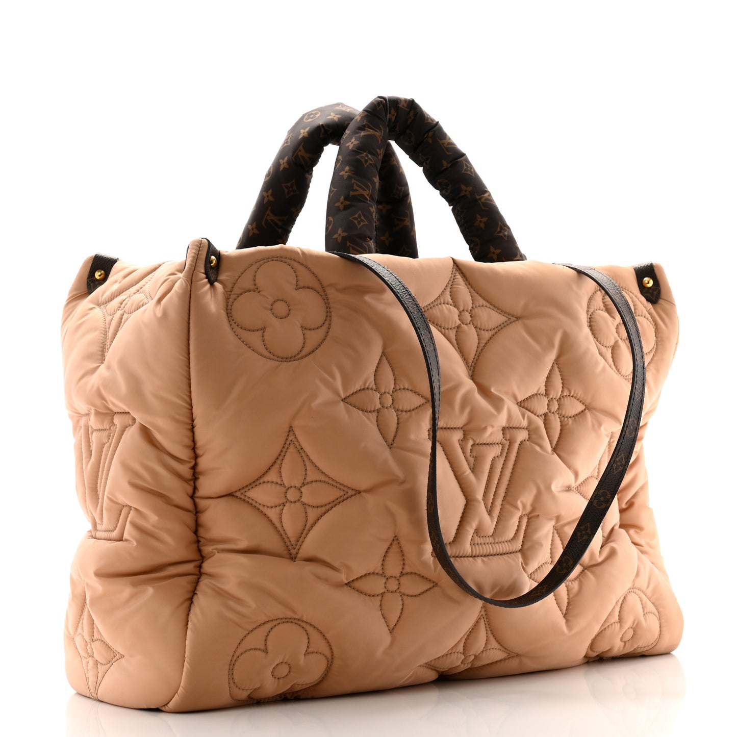 Econyl Monogram Pillow Giant Onthego GM Beige