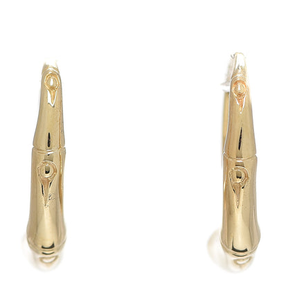 John Hardy 18K Yellow Gold Small Bamboo Hoop Earrings 1 of 4