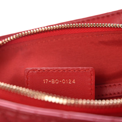 Christian Dior Lambskin Cannage Small Dior Soft Zipped Shopping Tote Red 7 of 7