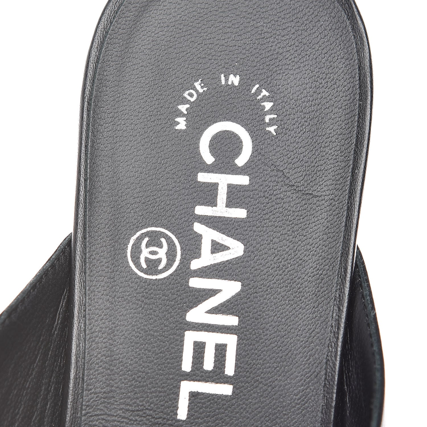Chanel Lambskin Grosgrain Cap Toe CC Mules 39 Black 8 of 11