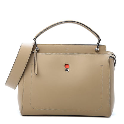 Fendi Vitello Baltico Dolce DotCom Satchel Tortora Papavero 1 of 10