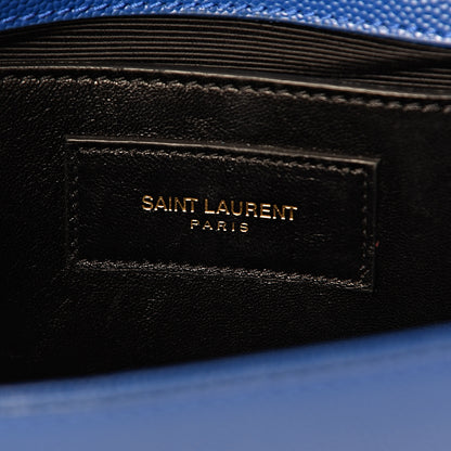 Saint Laurent Grain De Poudre Small Classic Monogram Kate Satchel Royal Blue 6 of 11