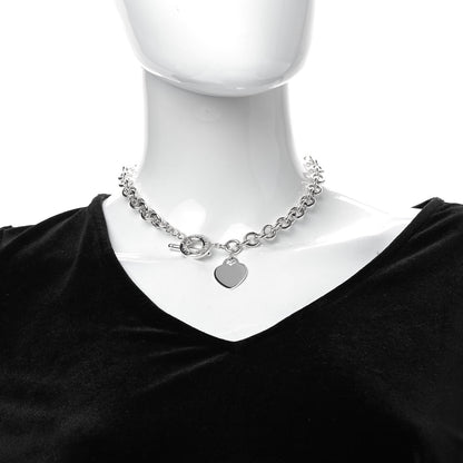 Tiffany Sterling Silver Heart Tag Toggle Necklace 2 of 4