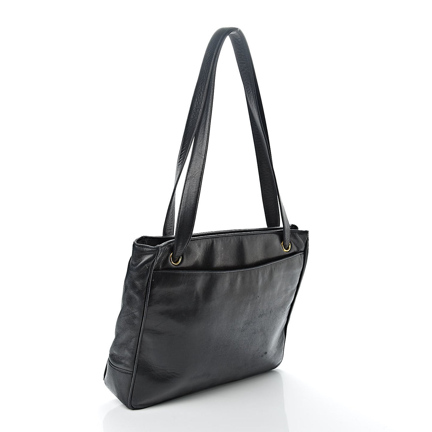 Lambskin Studded CC Tote Black