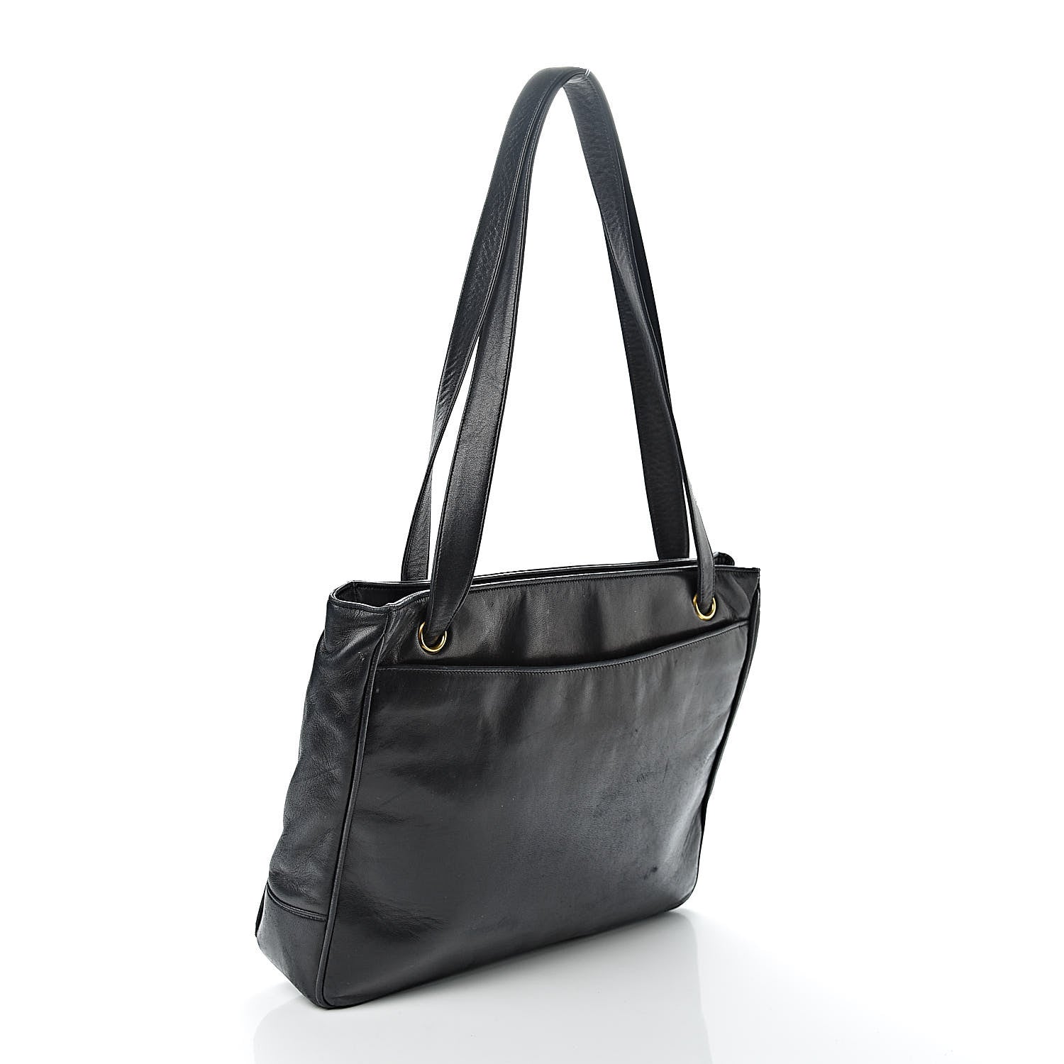 Chanel Lambskin Studded CC Tote Black 3 of 14