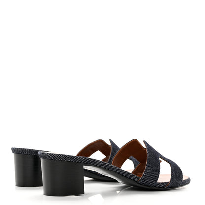 Hermes Denim Oasis Sandals 35.5 Bleu Brut 4 of 9