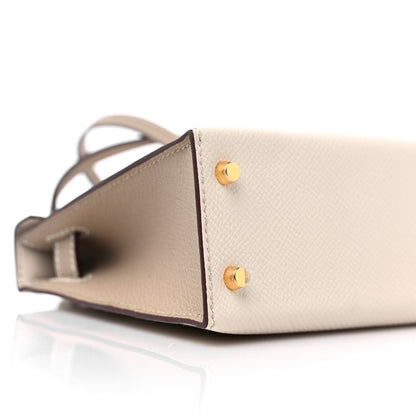 Hermes Epsom Horseshoe Mini Kelly Sellier 20 Craie Etoupe 8 of 10