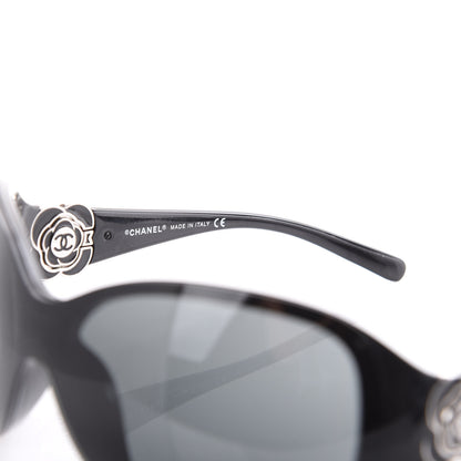 Chanel Camellia CC Sunglasses 6032 Black 5 of 8