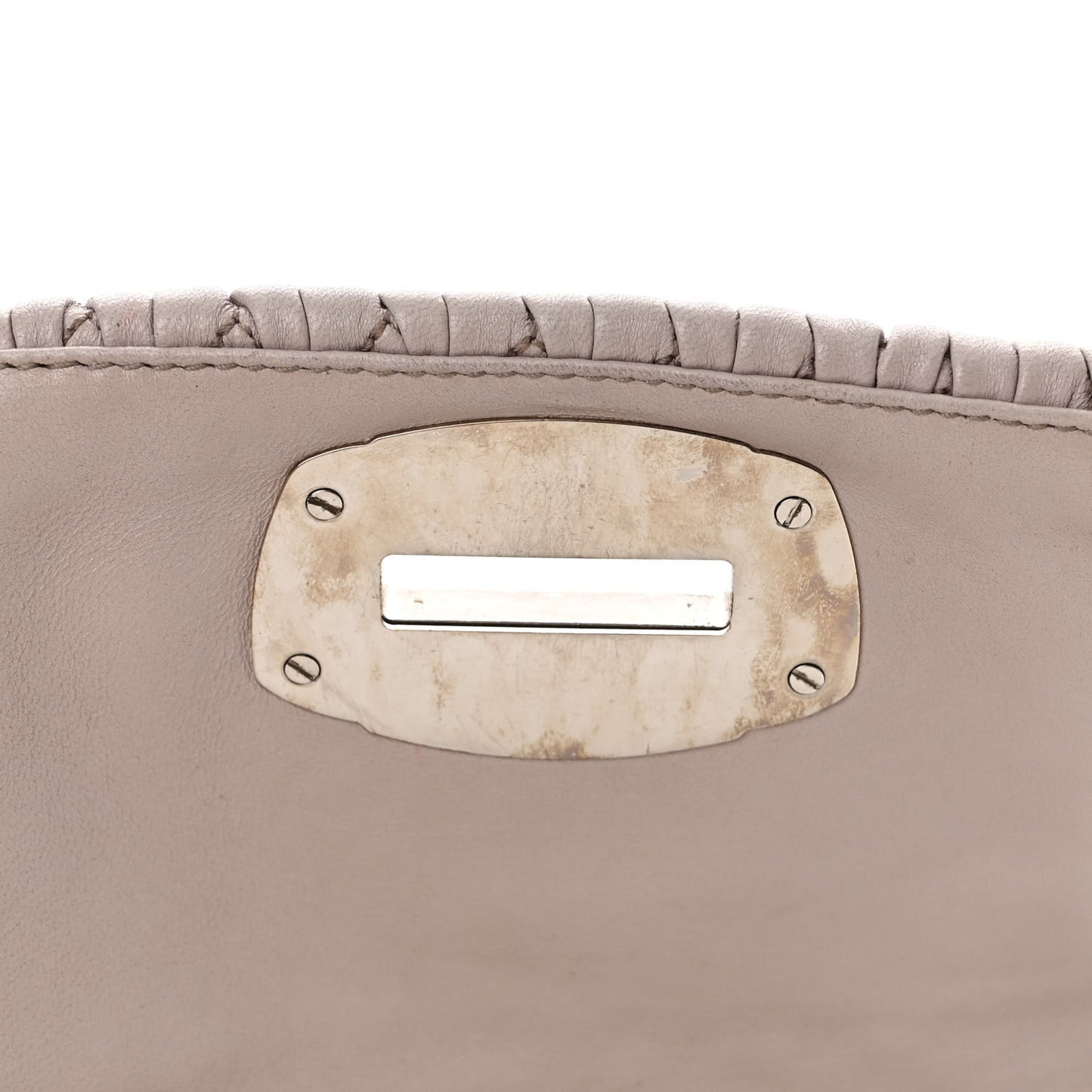 Nappa Matelasse Crystal Flap Clutch Pomice