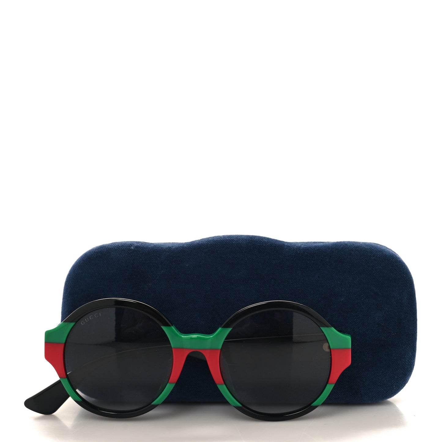 Round Web Sunglasses GG0280SA Black Green
