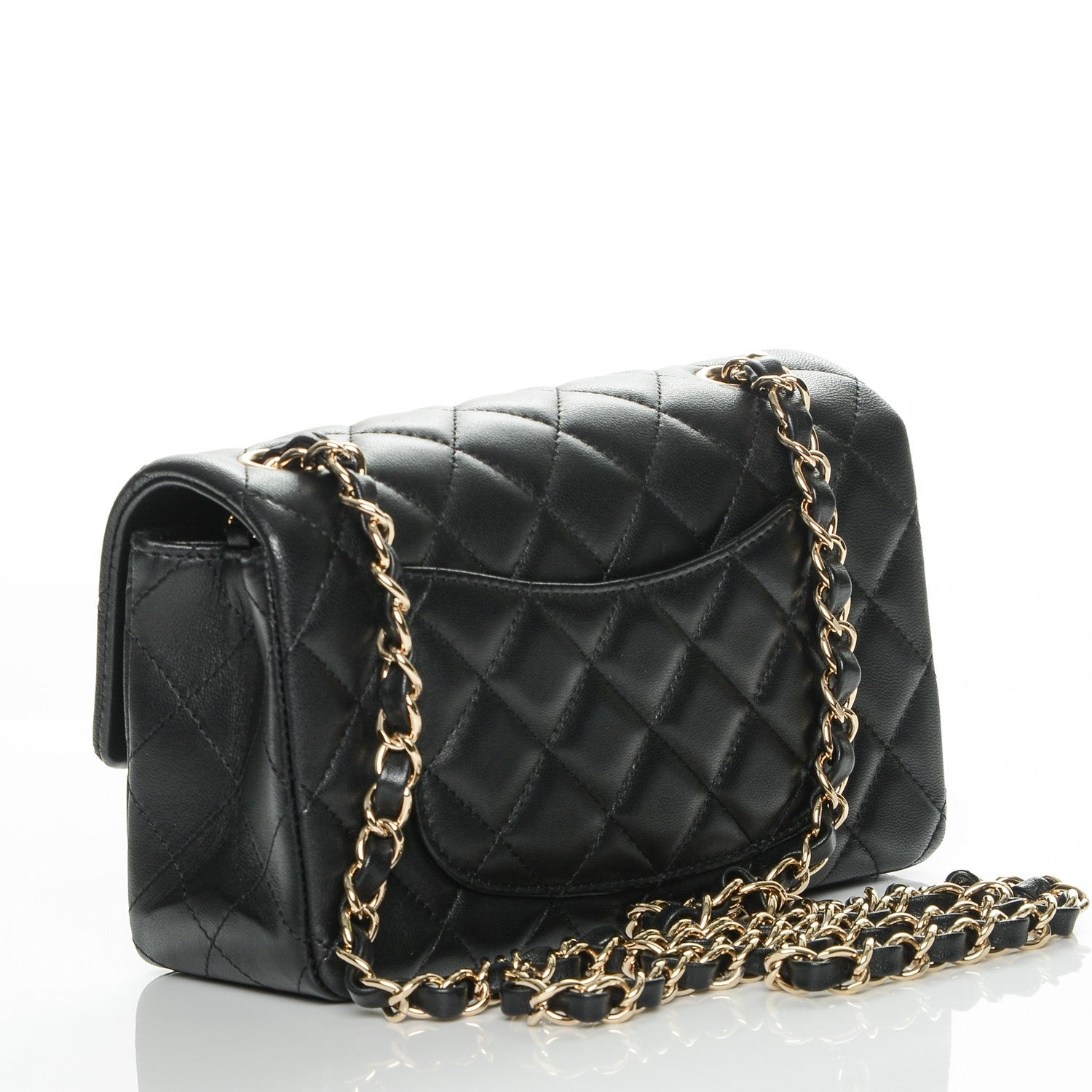 Chanel Lambskin Quilted Mini Rectangular Flap Black 3 of 7