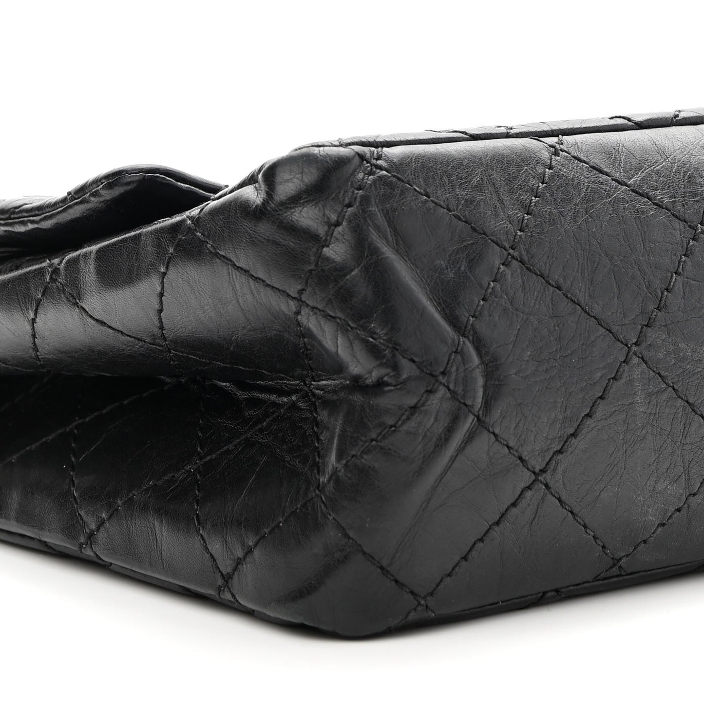 Aged Calfskin Quilted 2.55 Reissue 226 Flap Black