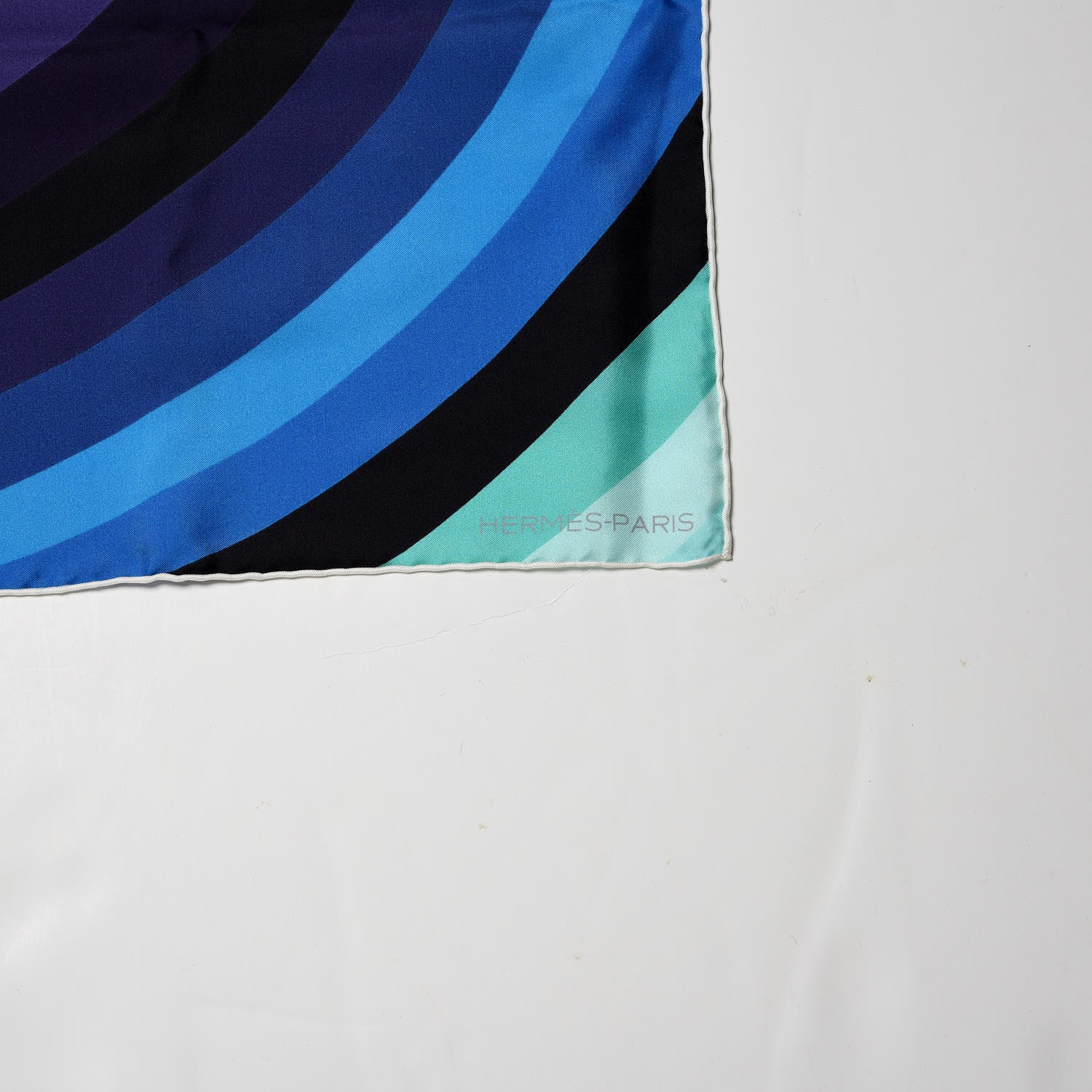 Hermes Silk Geant Marcelina Scarf 140 Bleu Nuit Turquoise Violet 3 of 6