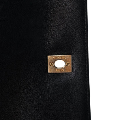 Chanel Grained Calfskin Chevron Stitched Medium Chic Top Handle Flap Black 6 of 13