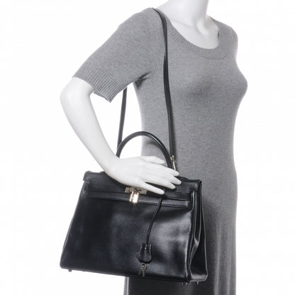 Hermes Swift Leather Kelly 35 Black 2 of 11