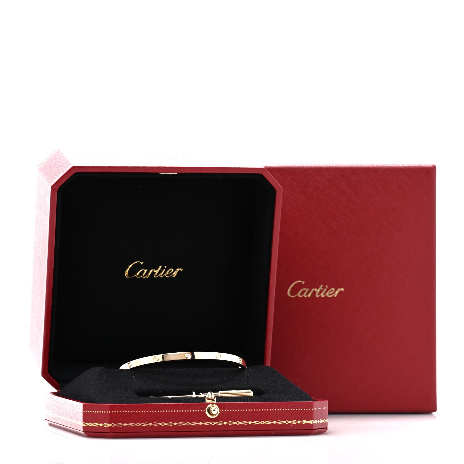 Cartier 18K Yellow Gold 6 Diamond Small LOVE Bracelet 18 7 of 7
