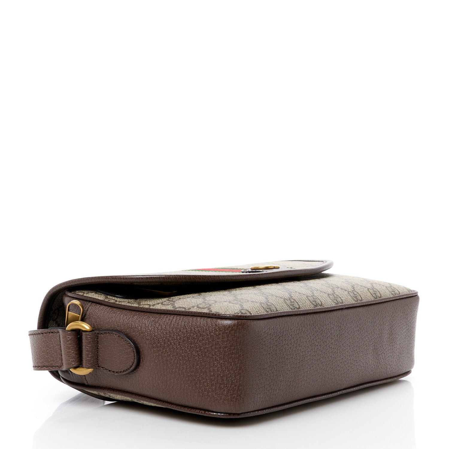 Gucci GG Supreme Monogram Web Small Ophidia Shoulder Bag Brown 4 of 12