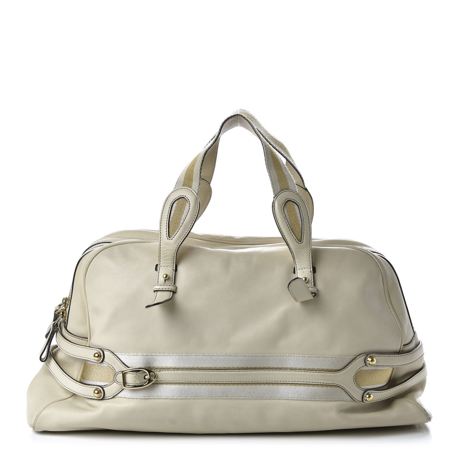 Gucci Calfskin Signature XL Bowler Ivory 1 of 16