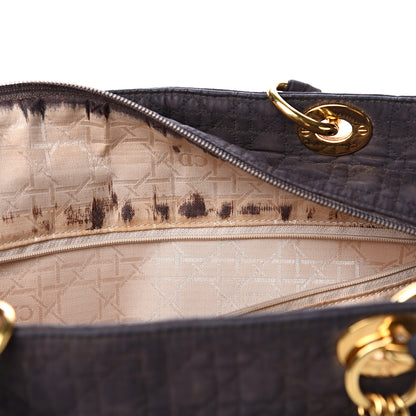 Christian Dior Nylon Cannage Large Lady Dior Tote Brown 12 of 24