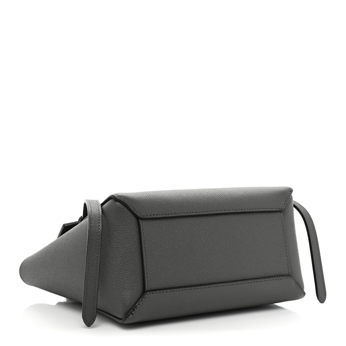 Grained Calfskin Nano Belt Bag Grey