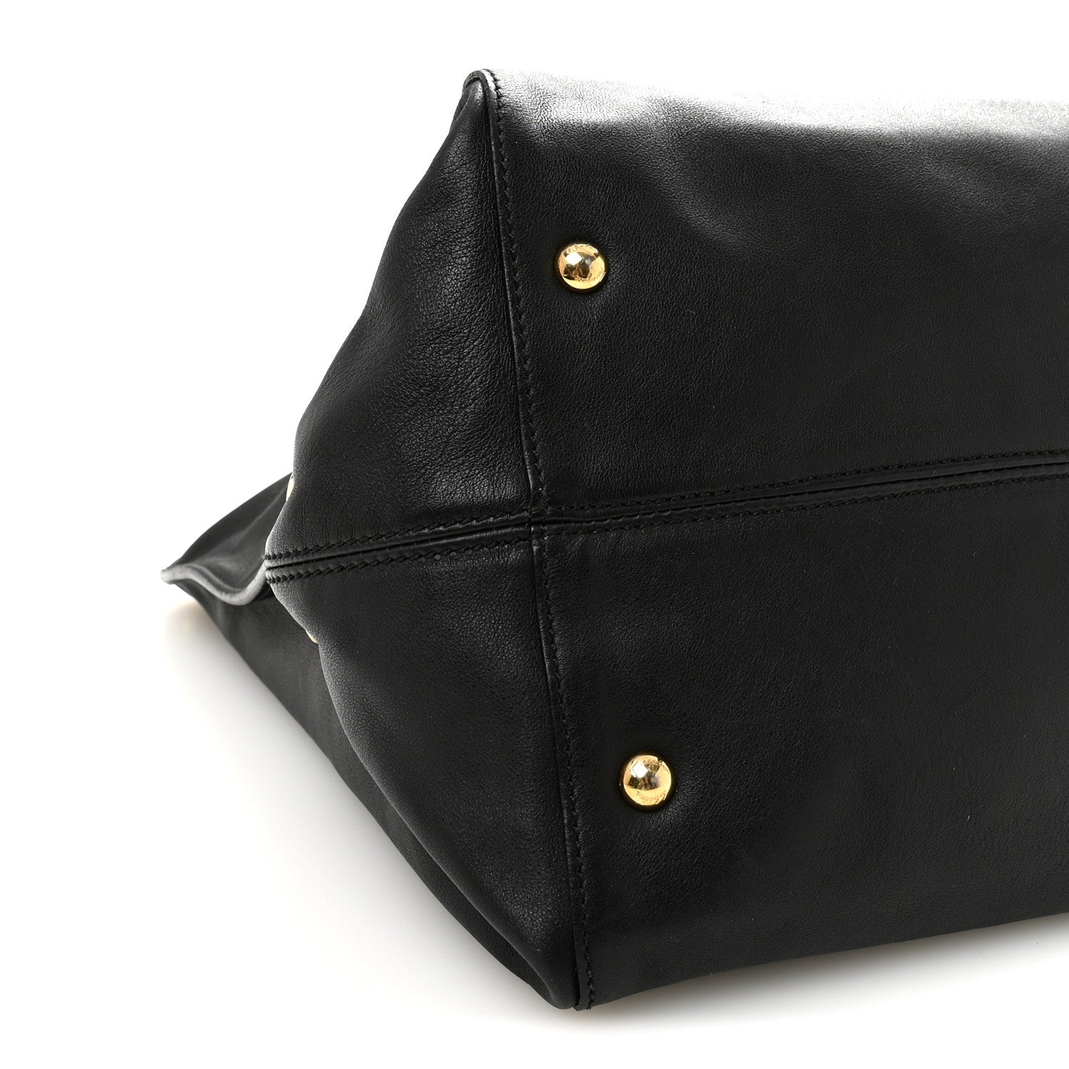 Salvatore Ferragamo Calfskin Trifolio Tote Black 8 of 9