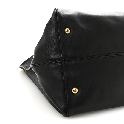 Salvatore Ferragamo Calfskin Trifolio Tote Black 8 of 9