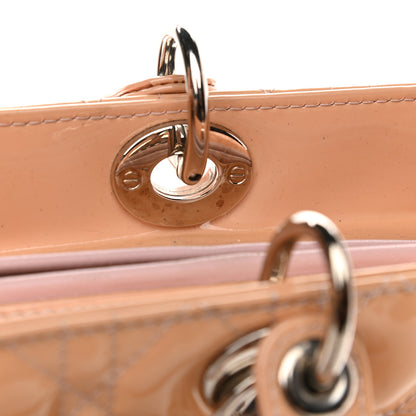 Christian Dior Patent Cannage Large Lady Dior Dark Beige 9 of 10