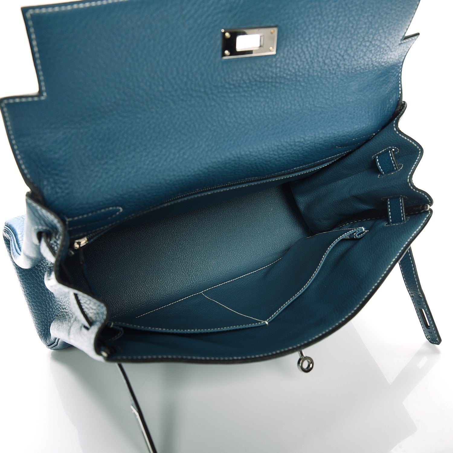 Hermes Taurillon Clemence Kelly Retourne 32 Blue Jean 7 of 40
