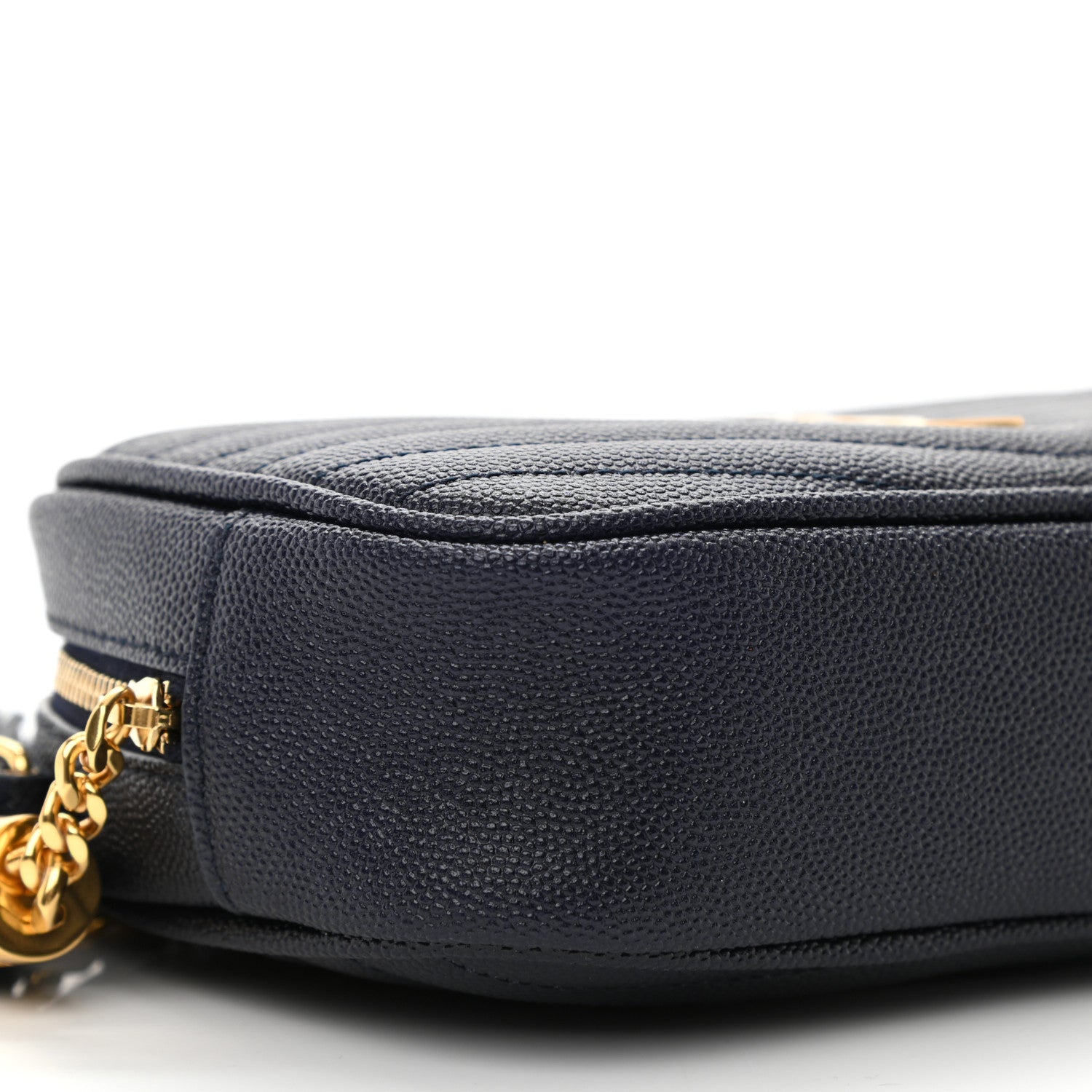 Saint Laurent Grain De Poudre Matelasse Monogram Mini Lou Camera Bag Navy 9 of 11