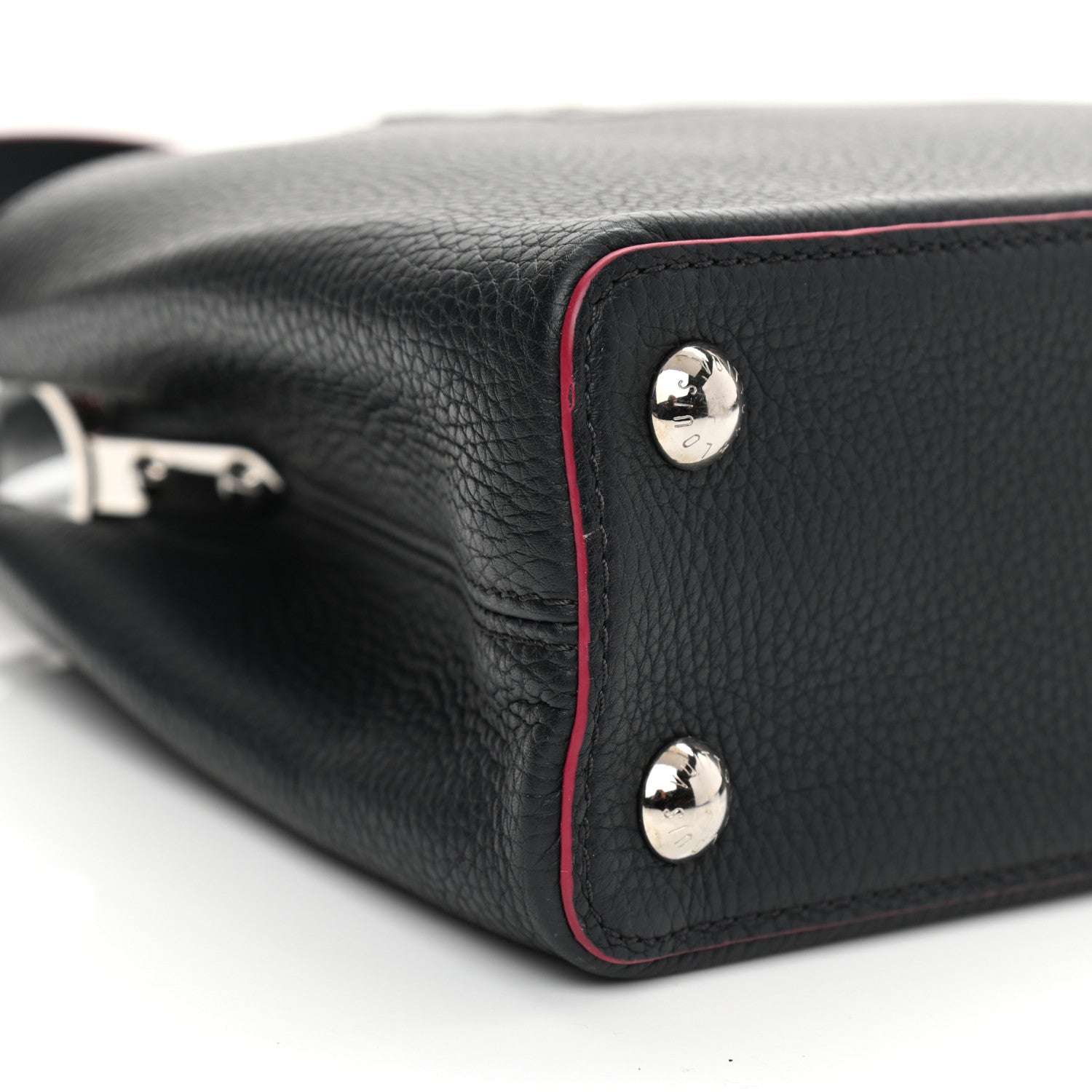 Louis Vuitton Taurillon Capucines BB Black Fuchsia 8 of 10
