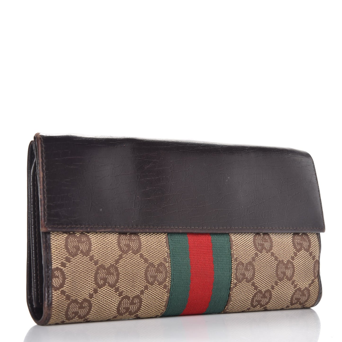 Monogram Calfskin Web Blake Continental Wallet Brown