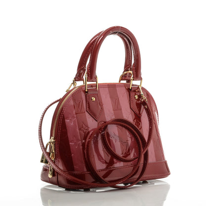 Louis Vuitton Vernis Rayures Alma BB Pomme D'Amour 3 of 7