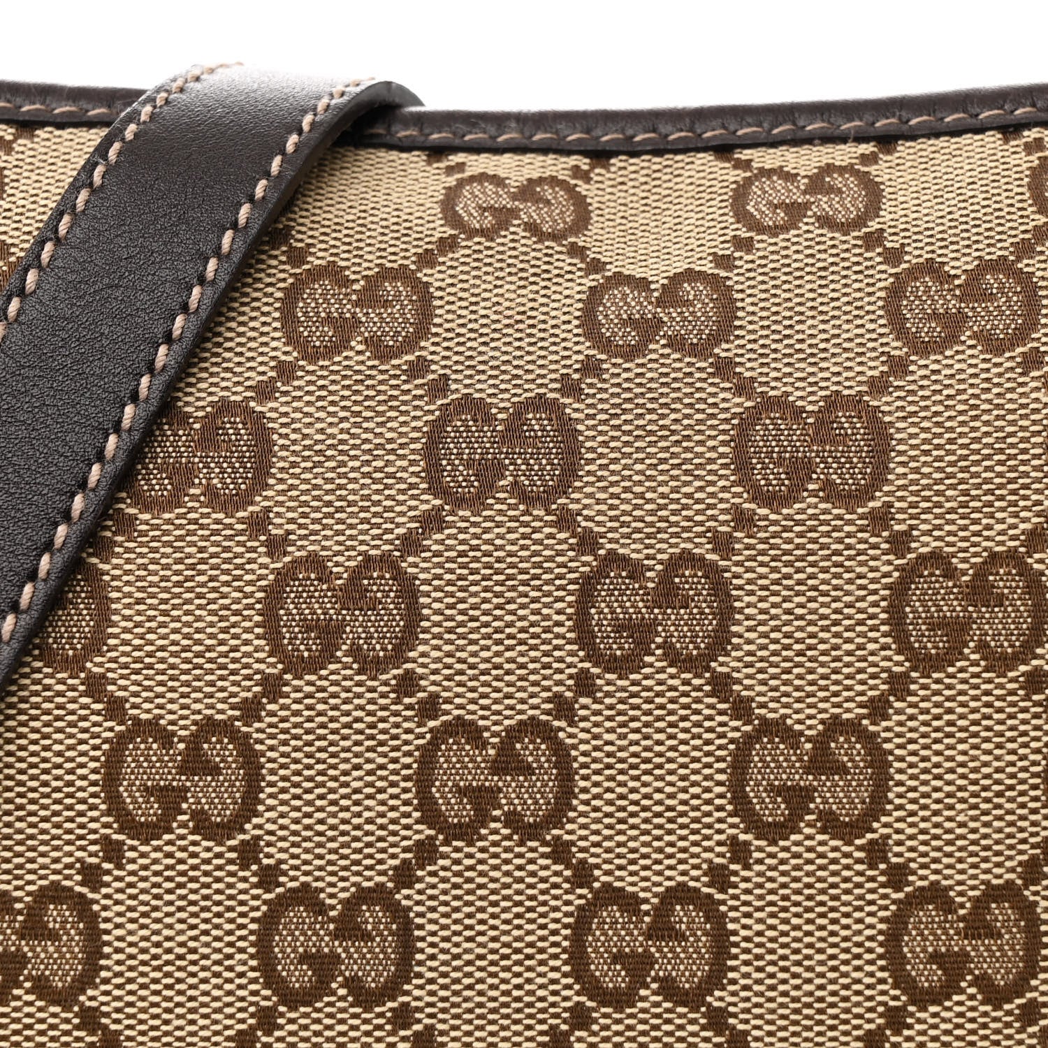 Gucci Monogram Medium New Britt Half Moon Hobo Dark Brown 8 of 12