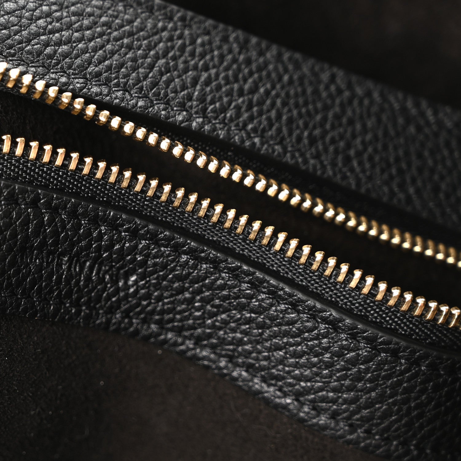 Celine Soft Grained Calfskin Small Belt Cabas Phantom Black 7 of 10